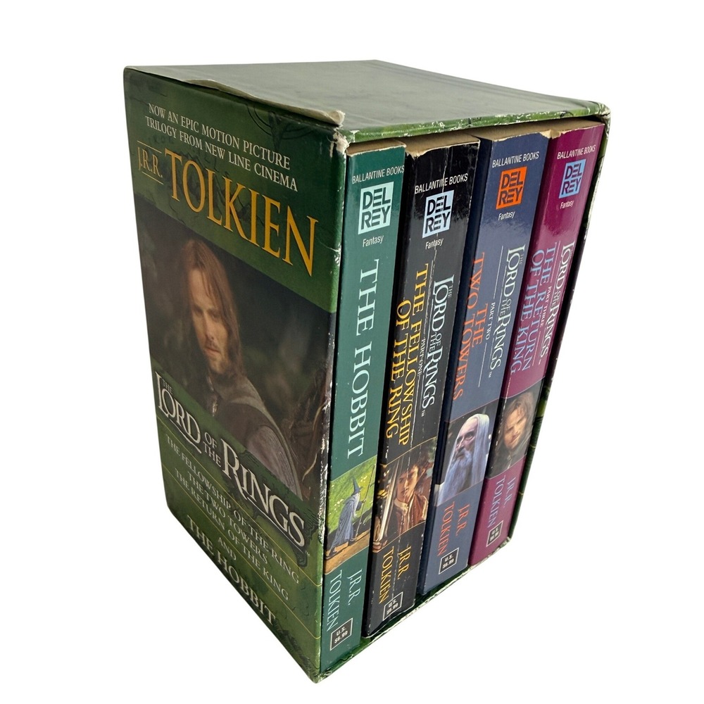 J.R.R. Tolkien Lord of the Rings & The Hobbit 4-Book Boxed Set Del Rey 2001